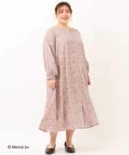OLEDM05100 eur3(エウルキューブ) 【miffy×eur3】【大きいサイズ】ミッフィープリントワンピース ピンク(01)
