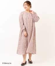 OLEDM05100 eur3(エウルキューブ) 【miffy×eur3】【大きいサイズ】ミッフィープリントワンピース ピンク(01)