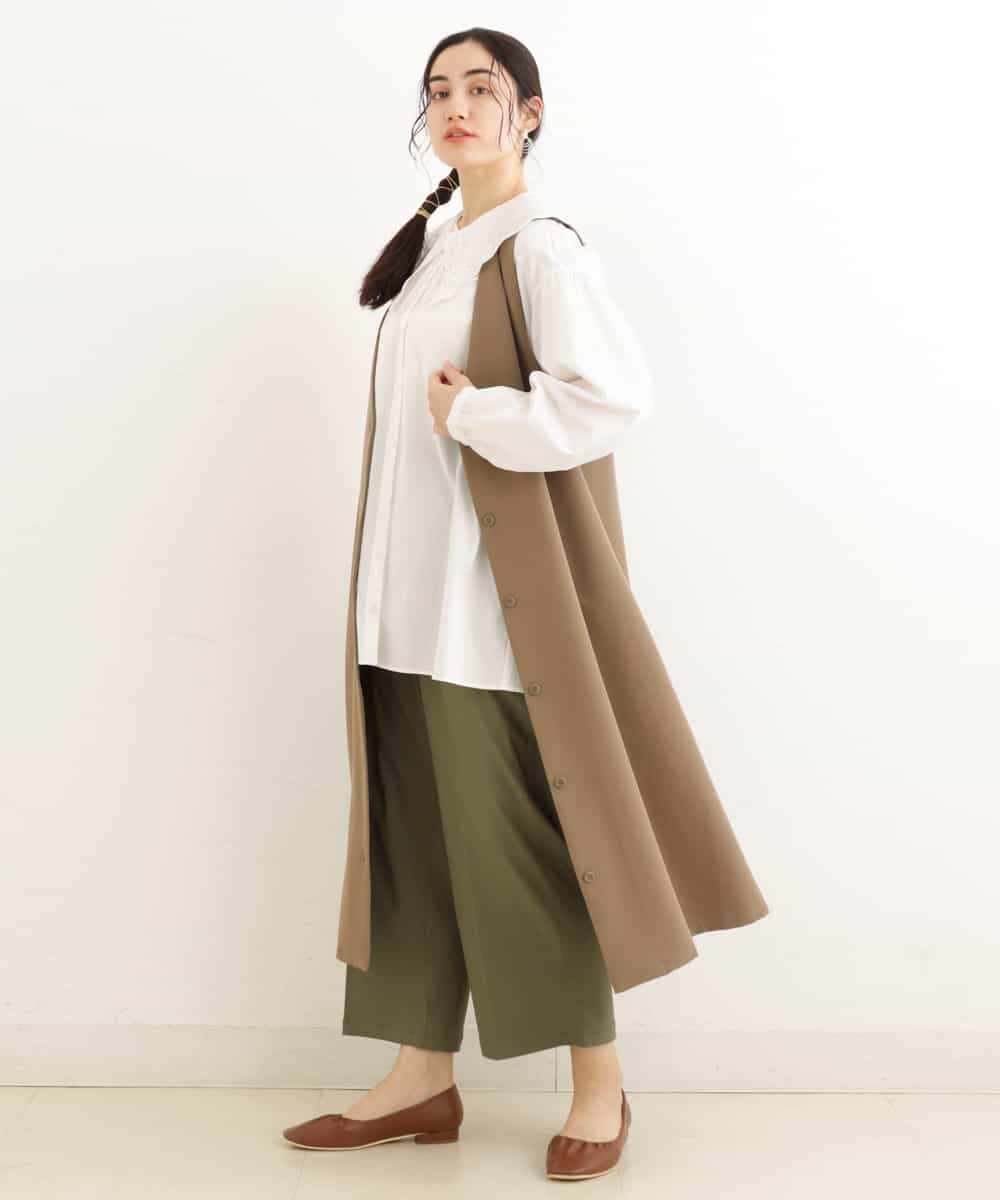 OLEDP02090 eur3(エウルキューブ) 【大きいサイズ】2WAYレース襟付きブラウス アイボリー(80)
