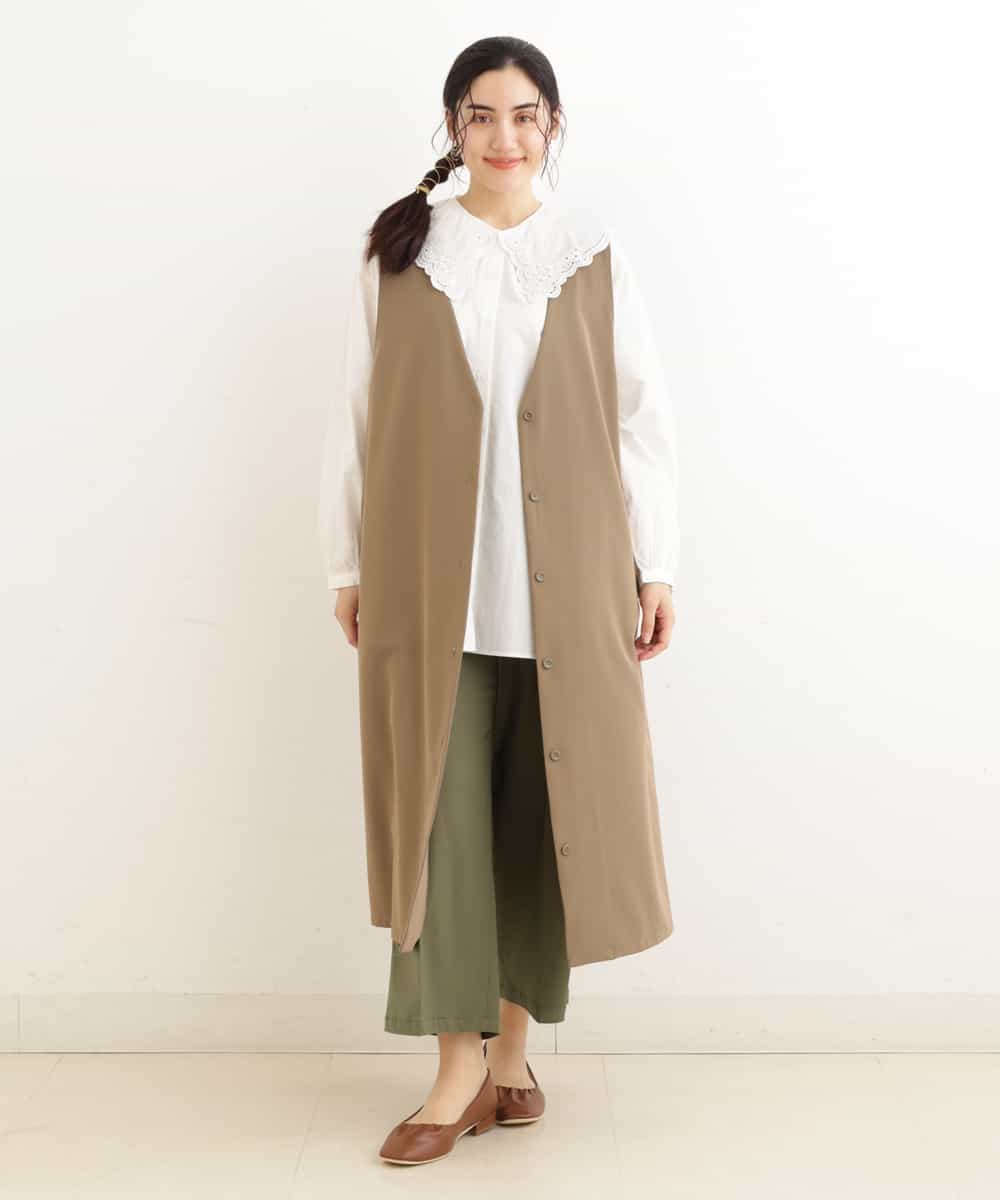 OLEDP02090 eur3(エウルキューブ) 【大きいサイズ】2WAYレース襟付きブラウス アイボリー(80)