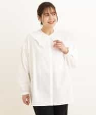 OLEDP02090 eur3(エウルキューブ) 【大きいサイズ】2WAYレース襟付きブラウス アイボリー(80)