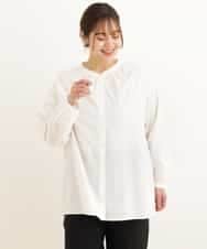 OLEDP02090 eur3(エウルキューブ) 【大きいサイズ】2WAYレース襟付きブラウス アイボリー(80)
