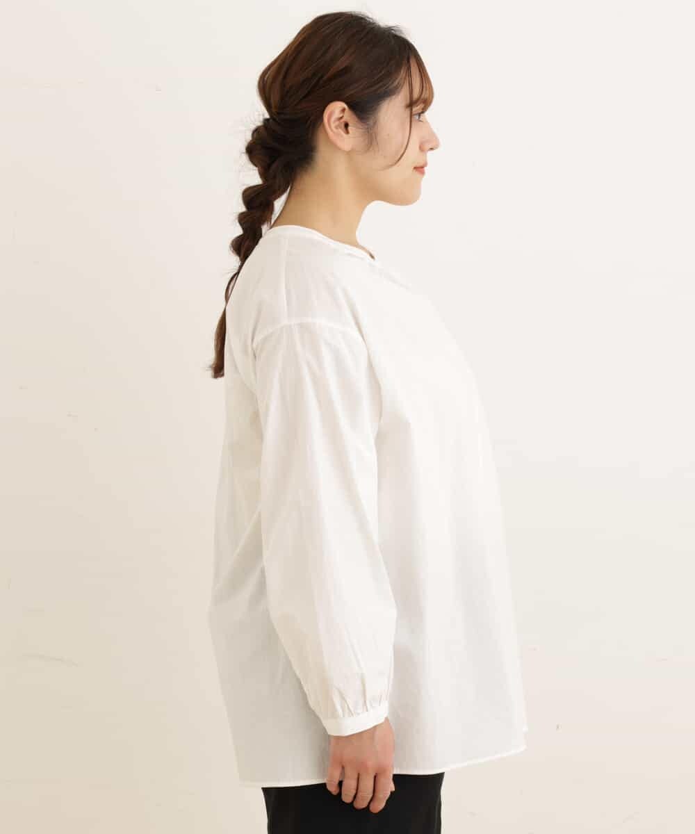 OLEDP02090 eur3(エウルキューブ) 【大きいサイズ】2WAYレース襟付きブラウス アイボリー(80)
