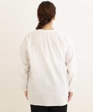 OLEDP02090 eur3(エウルキューブ) 【大きいサイズ】2WAYレース襟付きブラウス アイボリー(80)