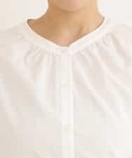 OLEDP02090 eur3(エウルキューブ) 【大きいサイズ】2WAYレース襟付きブラウス アイボリー(80)