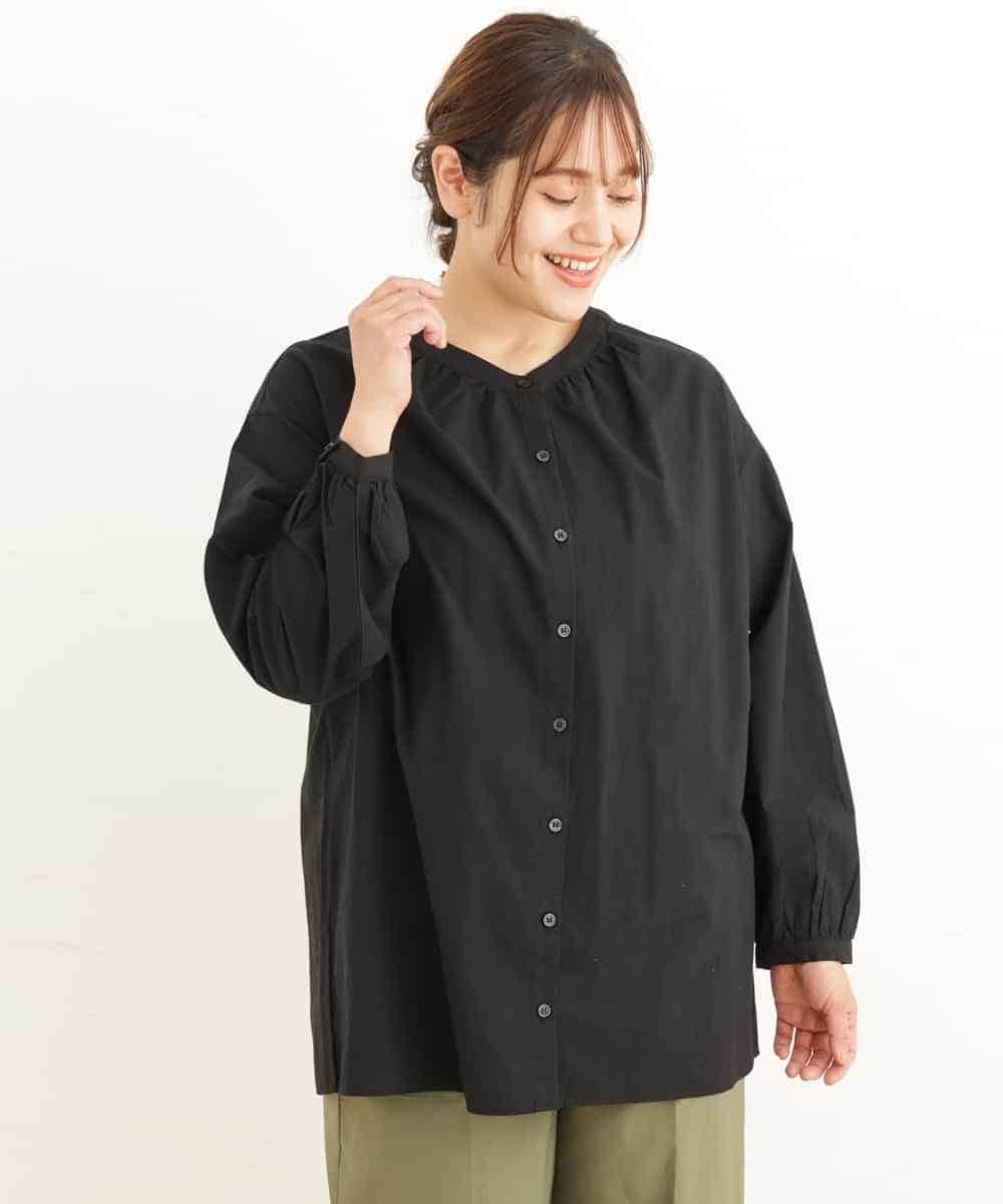 OLEDP02090 eur3(エウルキューブ) 【大きいサイズ】2WAYレース襟付きブラウス ブラック(94)