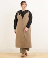 OLEDP02090 eur3(エウルキューブ) 【大きいサイズ】2WAYレース襟付きブラウス ブラック(94)