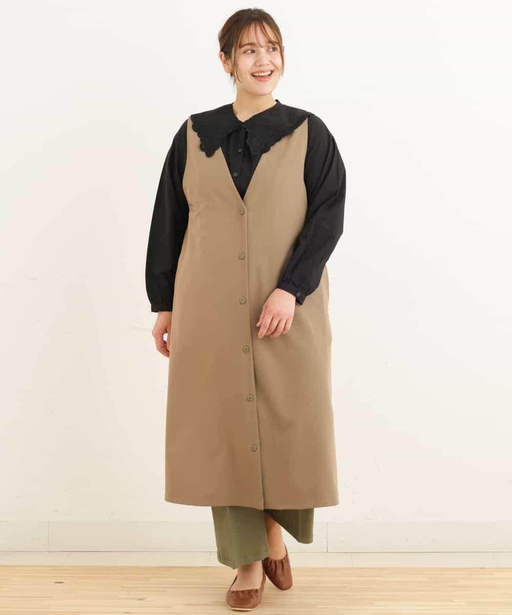 OLEDP02090 eur3(エウルキューブ) 【大きいサイズ】2WAYレース襟付きブラウス ブラック(94)