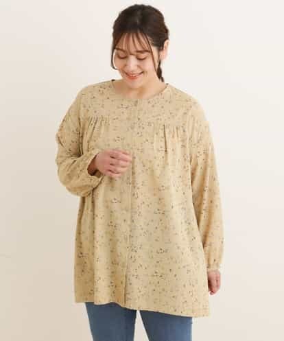 OLEDP06080 eur3 【大きいサイズ】フラワープリントチュニック