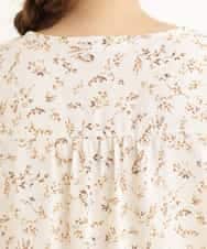 OLEDP06080 eur3(エウルキューブ) 【大きいサイズ】フラワープリントチュニック アイボリー(80)