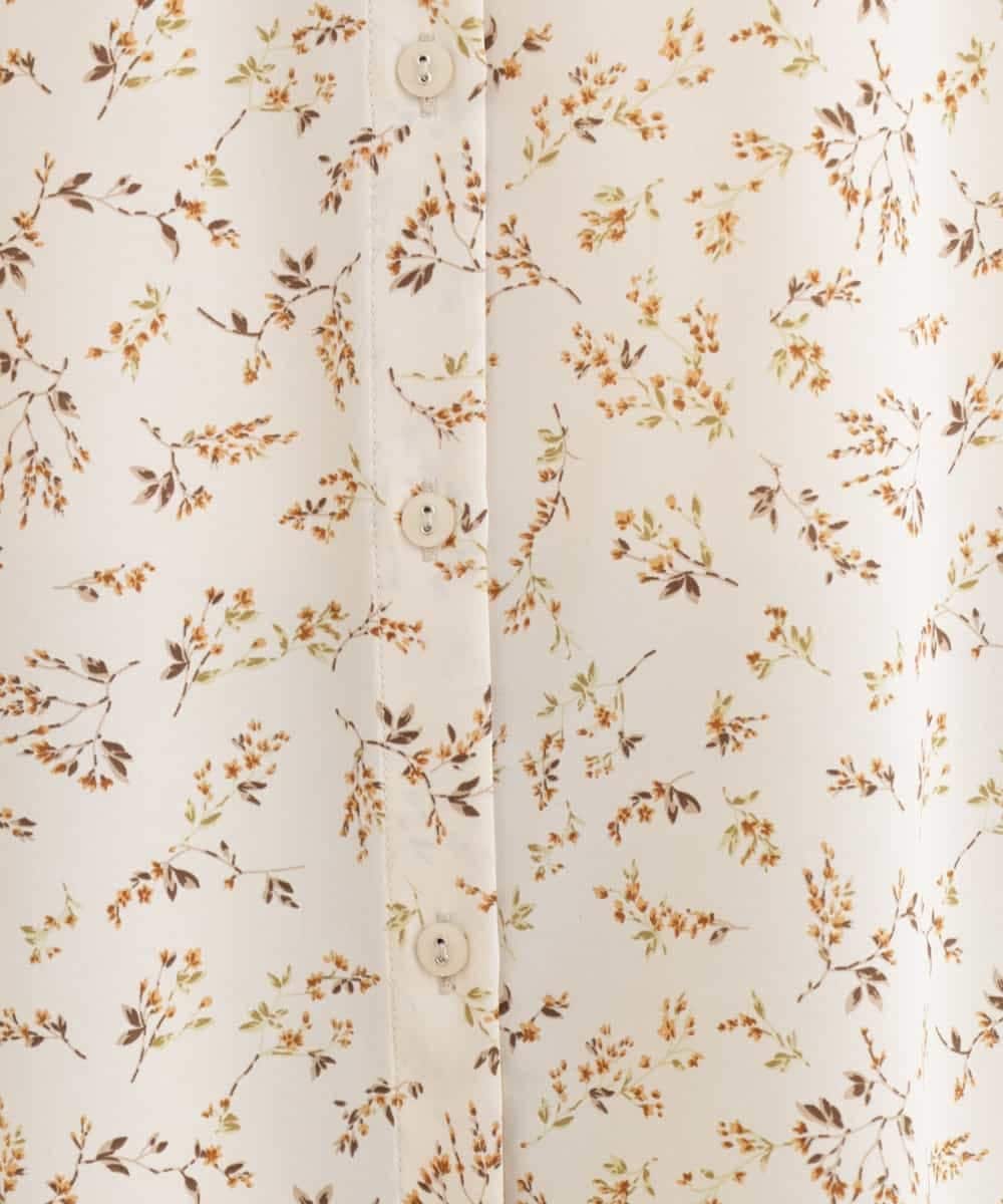 OLEDP06080 eur3(エウルキューブ) 【大きいサイズ】フラワープリントチュニック アイボリー(80)