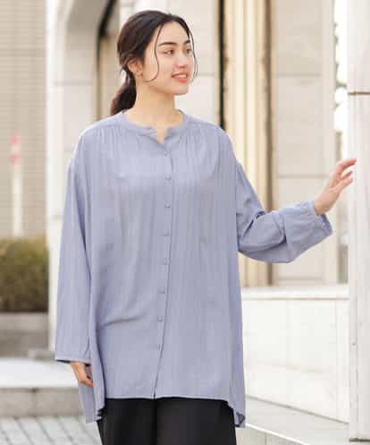 OLEDP08080 eur3 【大きいサイズ】ストライプブラウスチュニック
