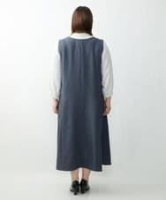 OLEDS04120 eur3(エウルキューブ) 【大きいサイズ】フレアジャンバースカート グレー(92)