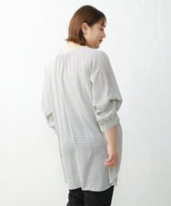 OLEDS17080 eur3(エウルキューブ) 【大きいサイズ】前後/袖2Wayパールボタンチュニック アイボリー(80)