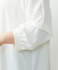 OLEDS17080 eur3(エウルキューブ) 【大きいサイズ】前後/袖2Wayパールボタンチュニック ホワイト(90)