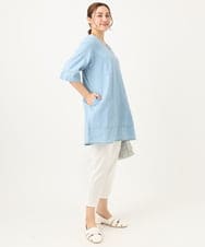 OLEEA15099 eur3(エウルキューブ) 【大きいサイズ】ジップデニムチュニック ブルー(55)