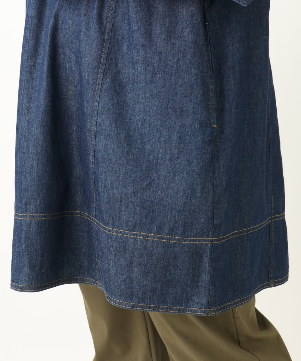 OLEEA15099 eur3(エウルキューブ) 【大きいサイズ】ジップデニムチュニック ネイビー(57)