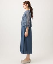 OLEED11239 eur3(エウルキューブ) 【大きいサイズ】2wayレースボレロセットワンピース ブルー