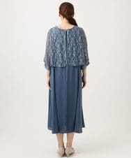 OLEED11239 eur3(エウルキューブ) 【大きいサイズ】2wayレースボレロセットワンピース ブルー