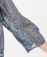 OLEED11239 eur3(エウルキューブ) 【大きいサイズ】2wayレースボレロセットワンピース ブルー