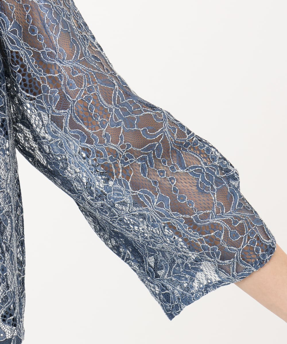 OLEED11239 eur3(エウルキューブ) 【大きいサイズ】2wayレースボレロセットワンピース ブルー