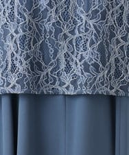 OLEED11239 eur3(エウルキューブ) 【大きいサイズ】2wayレースボレロセットワンピース ブルー