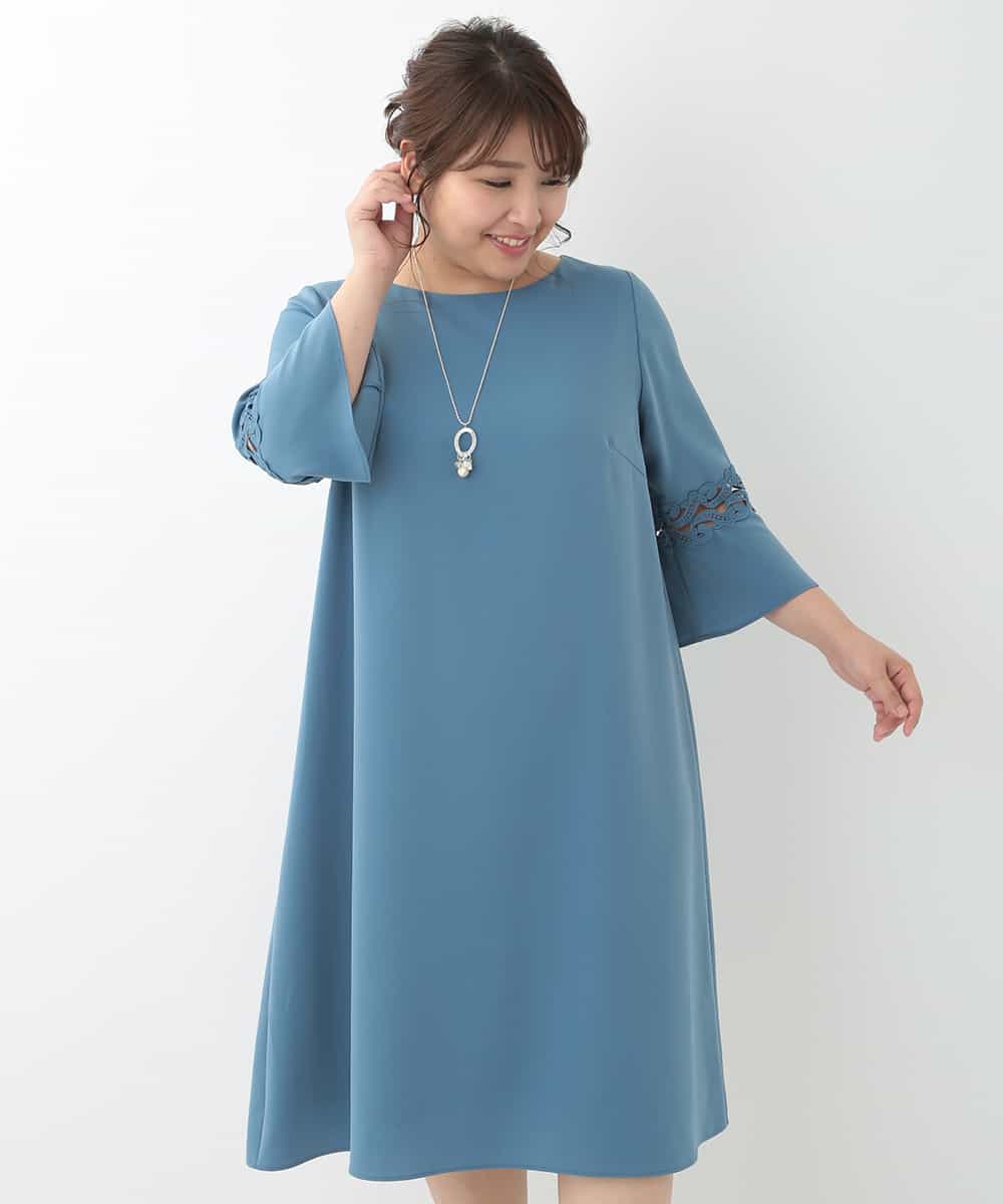 Eur3 エウルキューブ 大きいサイズ フレアスリーブワンピース イトキンオンラインストア