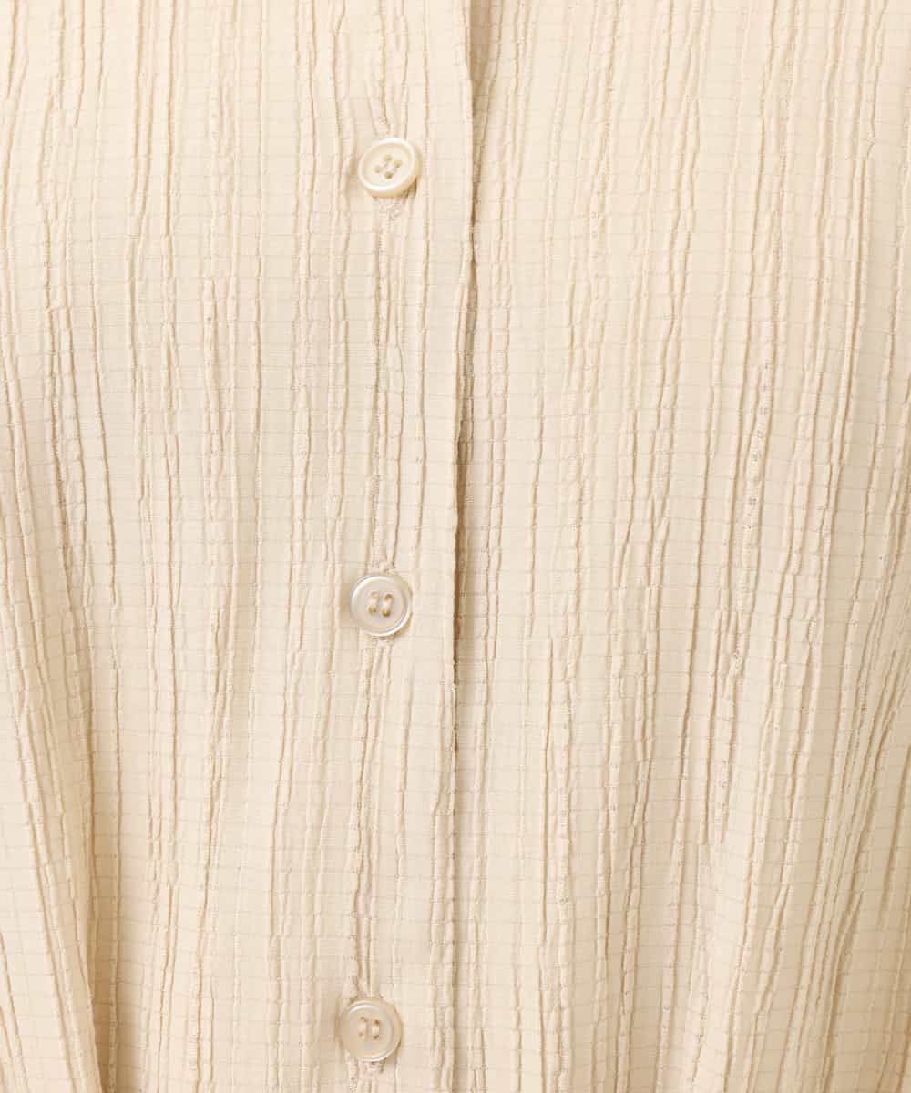OLEEM15090 eur3(エウルキューブ) 【大きいサイズ】縦見え！ナチュラルフェミニン楊柳ワンピース ベージュ(82)