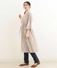 OLEEP11090 eur3(エウルキューブ) 【TV着用】【大きいサイズ/11号サイズあり】シフォンフラワープリントワンピース ベージュ(82)
