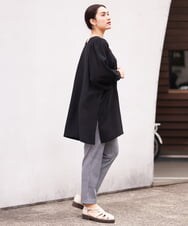OLEES30080 eur3(エウルキューブ) 【大きいサイズ】インショルダーVネックチュニック ブラック(94)