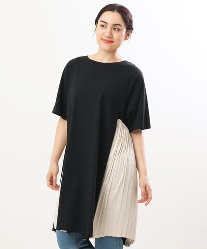 OLEES31090 eur3 【大きいサイズ】サイドプリーツチュニック