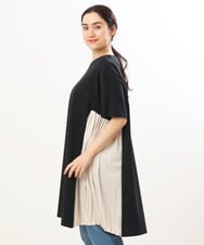 OLEES31090 eur3(エウルキューブ) 【大きいサイズ】サイドプリーツチュニック ベージュ(82)