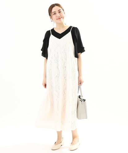 OLEFA01099 eur3 【大きいサイズ】レースキャミワンピース