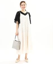 OLEFA01099 eur3(エウルキューブ) 【大きいサイズ】レースキャミワンピース アイボリー(80)