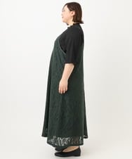 OLEFA01099 eur3(エウルキューブ) 【大きいサイズ】レースキャミワンピース ダークグレー(93)
