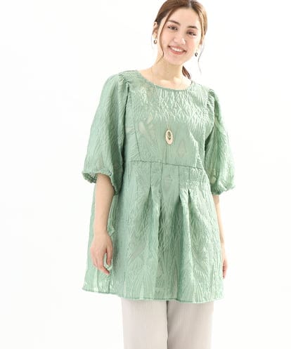 OLEFA02099 eur3 【大きいサイズ】シアージャカードチュニック
