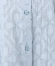OLEFA03109 eur3(エウルキューブ) 【大きいサイズ】カットジャカードコットンワンピース ライトブルー(50)