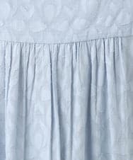 OLEFA03109 eur3(エウルキューブ) 【大きいサイズ】カットジャカードコットンワンピース ライトブルー(50)