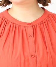 OLEFA04099 eur3(エウルキューブ) 【大きいサイズ】アイレットレースチュニック レッド(05)
