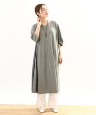OLEFA19169 eur3(エウルキューブ) 【大きいサイズ】バックプリーツワンピース カーキ(36)