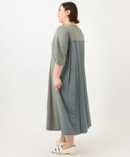 OLEFA19169 eur3(エウルキューブ) 【大きいサイズ】バックプリーツワンピース カーキ(36)