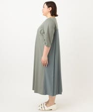 OLEFA19169 eur3(エウルキューブ) 【大きいサイズ】バックプリーツワンピース カーキ(36)