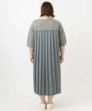 OLEFA19169 eur3(エウルキューブ) 【大きいサイズ】バックプリーツワンピース カーキ(36)