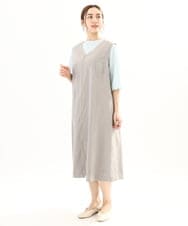 OLEFA20129 eur3(エウルキューブ) 【大きいサイズ/2WAY】Vネックワンピース グレー(92)
