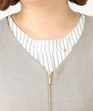 OLEFA20129 eur3(エウルキューブ) 【大きいサイズ/2WAY】Vネックワンピース グレー(92)