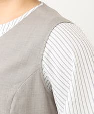 OLEFA20129 eur3(エウルキューブ) 【大きいサイズ/2WAY】Vネックワンピース グレー(92)