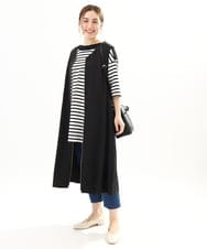 OLEFA20129 eur3(エウルキューブ) 【大きいサイズ/2WAY】Vネックワンピース ブラック(94)