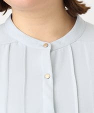 OLEFA35089 eur3(エウルキューブ) 【大きいサイズ】ポーラ2WAYブラウス ライトブルー(50)