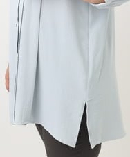 OLEFA35089 eur3(エウルキューブ) 【大きいサイズ】ポーラ2WAYブラウス ライトブルー(50)