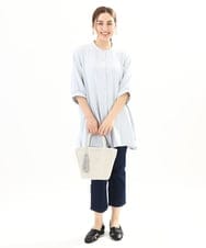 OLEFA35089 eur3(エウルキューブ) 【大きいサイズ】ポーラ2WAYブラウス ライトブルー(50)